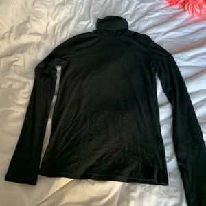 Black Ribbed Turtleneck